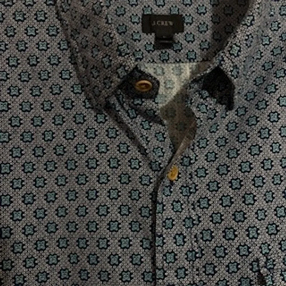 J Crew Men Blue‎ Long Sleeve Button Up Shirt Size Md Heritage Classicore